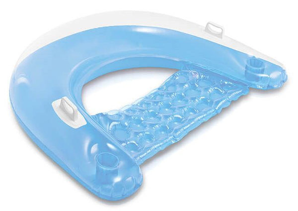 loungestoel Sit 'n Float 152 x 99 cm vinyl blauw