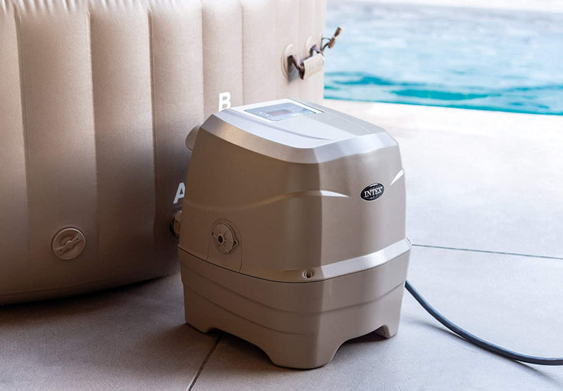 Intex 28476 Purespa Bubble Massage Jacuzzi 4-persoons Set + Energy Efficient Afdekzeil