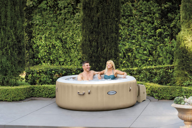 Intex 28476 Purespa Bubble Massage Jacuzzi 4-persoons Set + Energy Efficient Afdekzeil