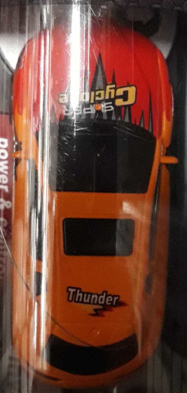 actievoertuig RC Mini Racer led 1:63 7-delig oranje