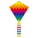 eenlijnskindervlieger Eddy Rainbow Patchwork 45 x 50 cm