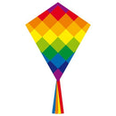 eenlijnskindervlieger Eddy Rainbow Patchwork 58 x 70 cm