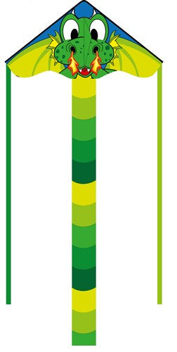 eenlijnskindervlieger Dragon 85 cm polyester groen