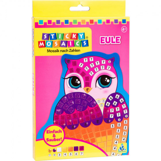 mozaïeken sticky mosaics uil junior paars