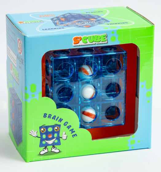 labyrintkubus voor beginners 76 mm blauw