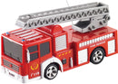 mini-brandweerwagen junior 8 x 3 x 4 cm rood 8-delig