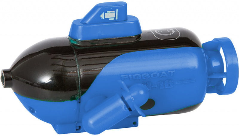 onderzeeër RC junior 10 x 4,5 cm blauw/zwart 8-delig