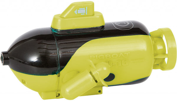 onderzeeër RC junior 10 x 4,5 cm geel/zwart 8-delig