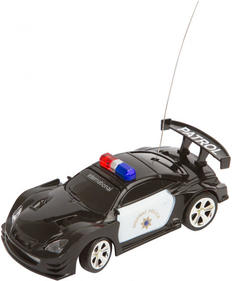politieauto mini junior zwart/wit 7-delig