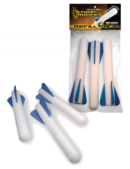 schietpijlen Stomp Rocket jongens foam blauw 3-delig