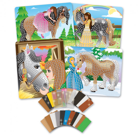 sticky mosaics paard junior bruin