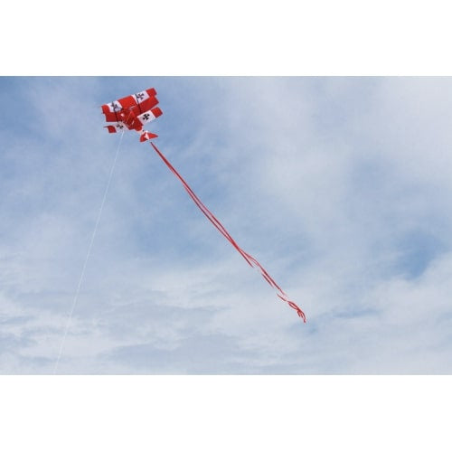 vlieger Red Baron 3D junior polyester rood/wit