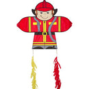 vlieger Skymate Fireman 71 x 64 cm polyester rood/geel
