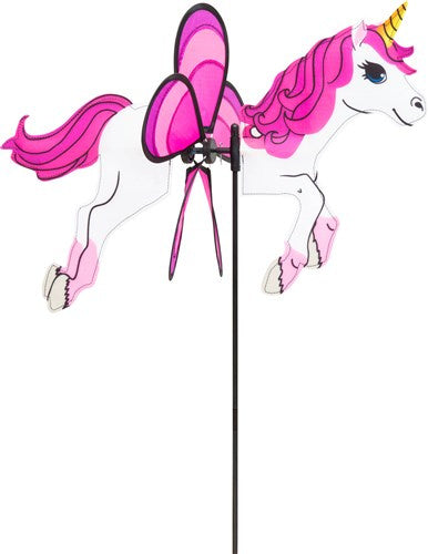 windmolen eenhoorn 63 x 50 cm polyester wit/roze