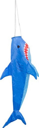 windzak haai 100 x 35 cm polyester blauw