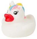 badeend Eenhoorn junior 5 x 5 cm vinyl wit