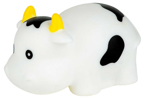 badspeelgoed Koe 5 x 5 cm vinyl zwart/wit