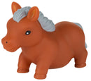 badspeelgoed Paard 5 x 5 cm vinyl bruin