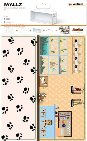 decoratiestickers Pet Store 6-delig