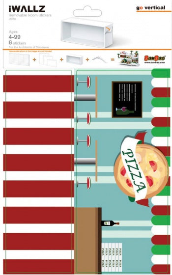 decoratiestickers Pizzeria 6-delig