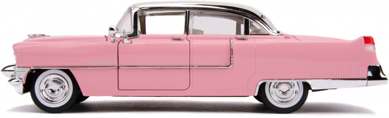 auto 1955 Cadillac Fleetwood 1:24 die-cast roze/wit