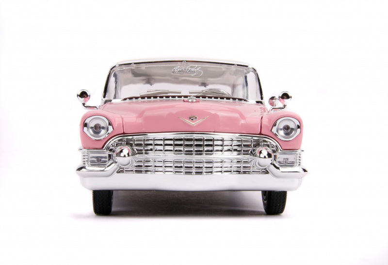 auto 1955 Cadillac Fleetwood 1:24 die-cast roze/wit