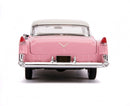 auto 1955 Cadillac Fleetwood 1:24 die-cast roze/wit