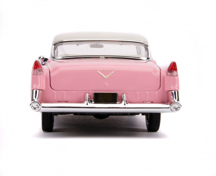 auto 1955 Cadillac Fleetwood 1:24 die-cast roze/wit
