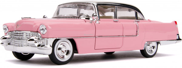 auto 1955 Cadillac Fleetwood 1:24 die-cast roze/wit