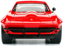 auto Fast & Furious 1966 Chevy Corvette 1:24 die-cast rood