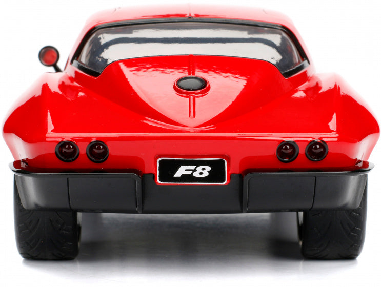 auto Fast & Furious 1966 Chevy Corvette 1:24 die-cast rood