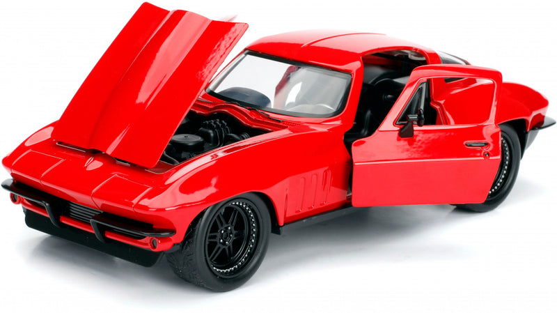 auto Fast & Furious 1966 Chevy Corvette 1:24 die-cast rood