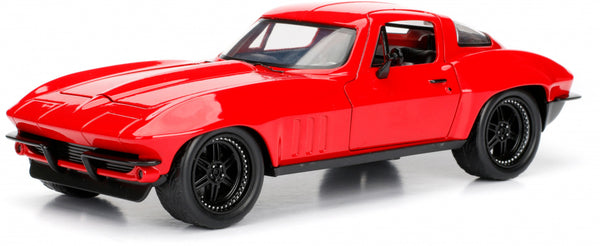auto Fast & Furious 1966 Chevy Corvette 1:24 die-cast rood