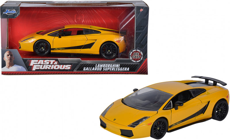 auto Fast & Furious Lamborghini Gallardo 1:24 die-cast geel