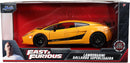 auto Fast & Furious Lamborghini Gallardo 1:24 die-cast geel