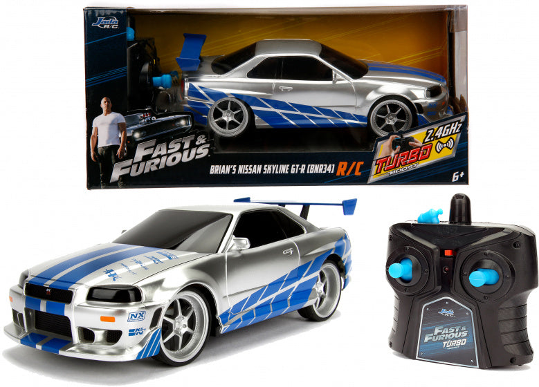 RC auto Fast & Furious Nissan Skyline GTR 1:16 zilver