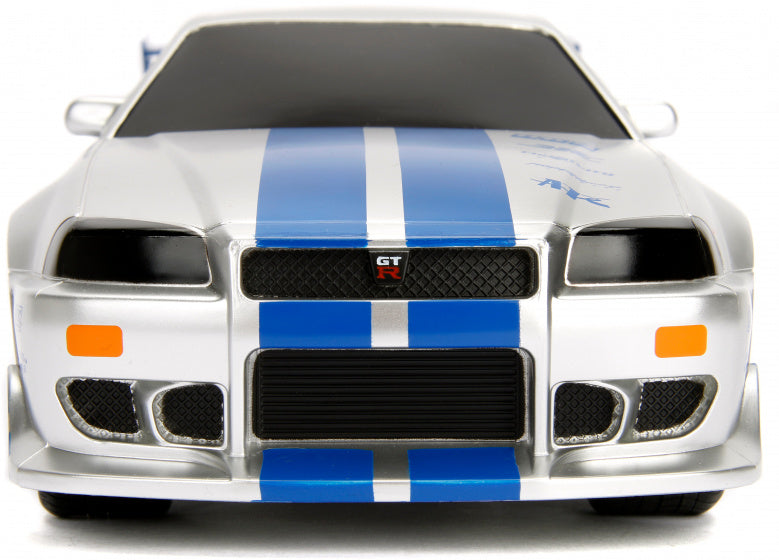 RC auto Fast & Furious Nissan Skyline GTR 1:16 zilver