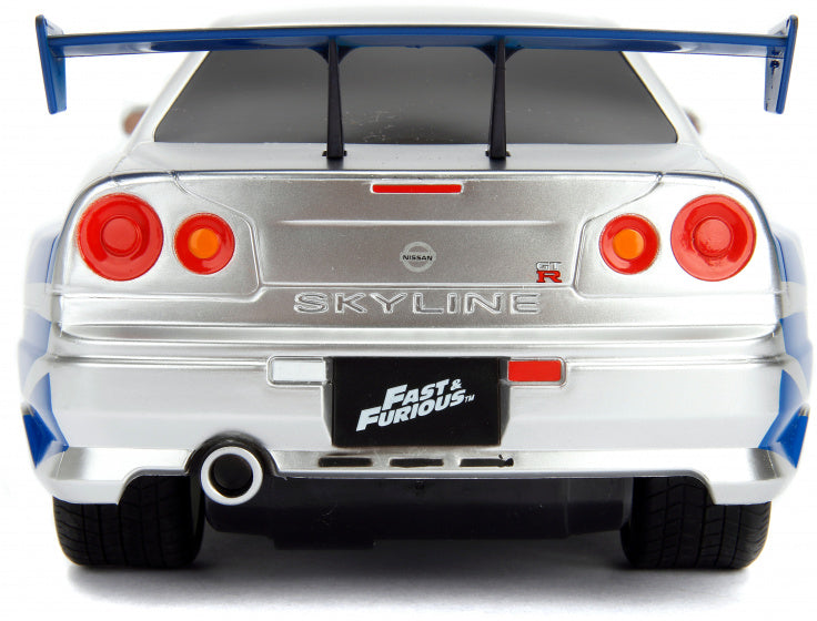 RC auto Fast & Furious Nissan Skyline GTR 1:16 zilver