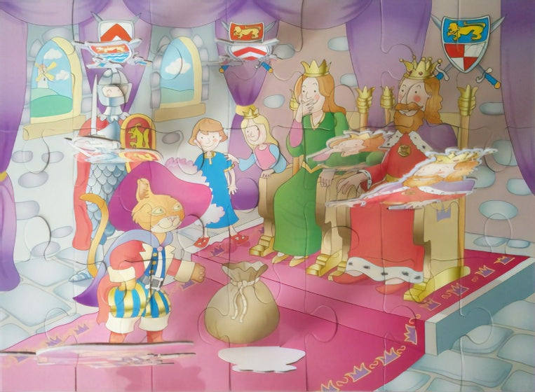 3D-puzzel de gelaarsde kat 28 stukjes