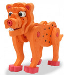 3D puzzelset Dieren junior schuim oranje/zwart 351-delig