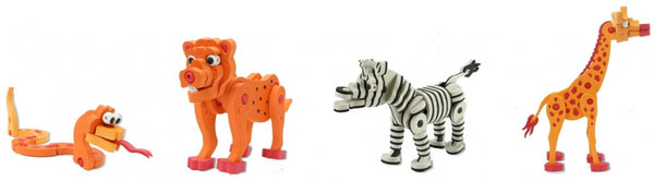 3D puzzelset Dieren junior schuim oranje/zwart 351-delig