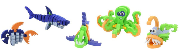 3D-puzzel Zeedieren foam blauw/groen 236-delig