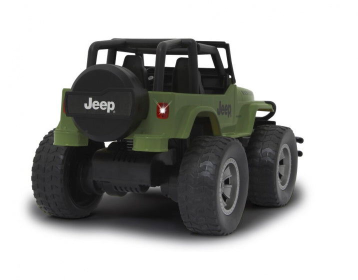 auto Jeep Wrangler RC jongens 1:14 groen/zwart 2-delig