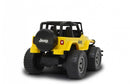 auto Jeep Wrangler RC jongens 1:12 geel/zwart 2-delig