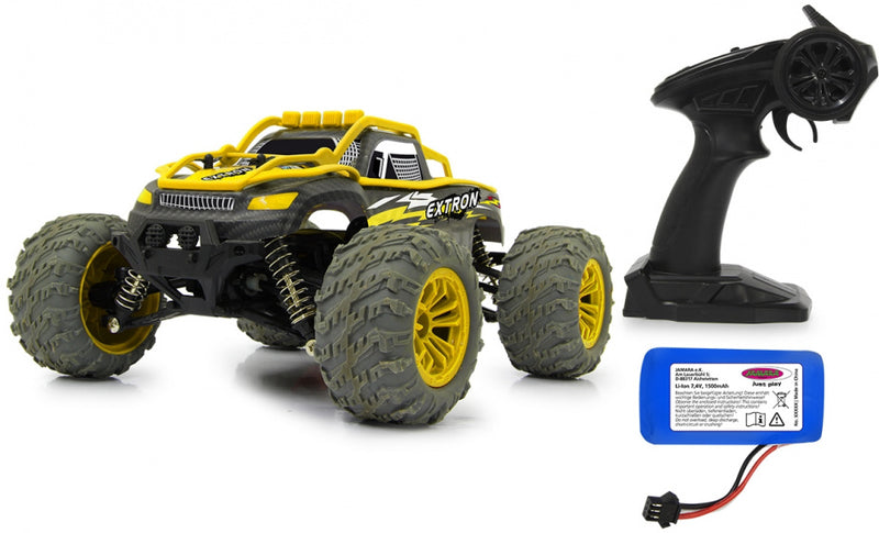 auto RC Extron junior 2,4 GHz 1:14 grijs/geel