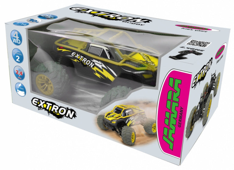 auto RC Extron junior 2,4 GHz 1:14 grijs/geel