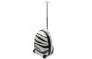koffer Zebra junior 32 liter polyester zwart/wit