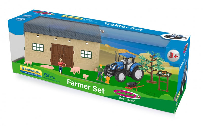 boerderijset met New Holland tractor 1:32 12-delig