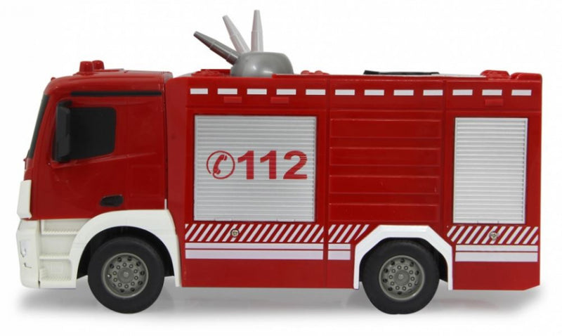 brandweerwagen RC Mercedes-Benz Antos 29 cm 1:26 rood