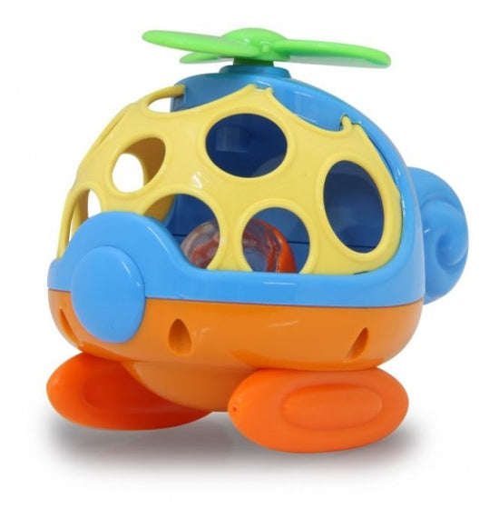 helikopter Rota 14 cm blauw/geel/oranje